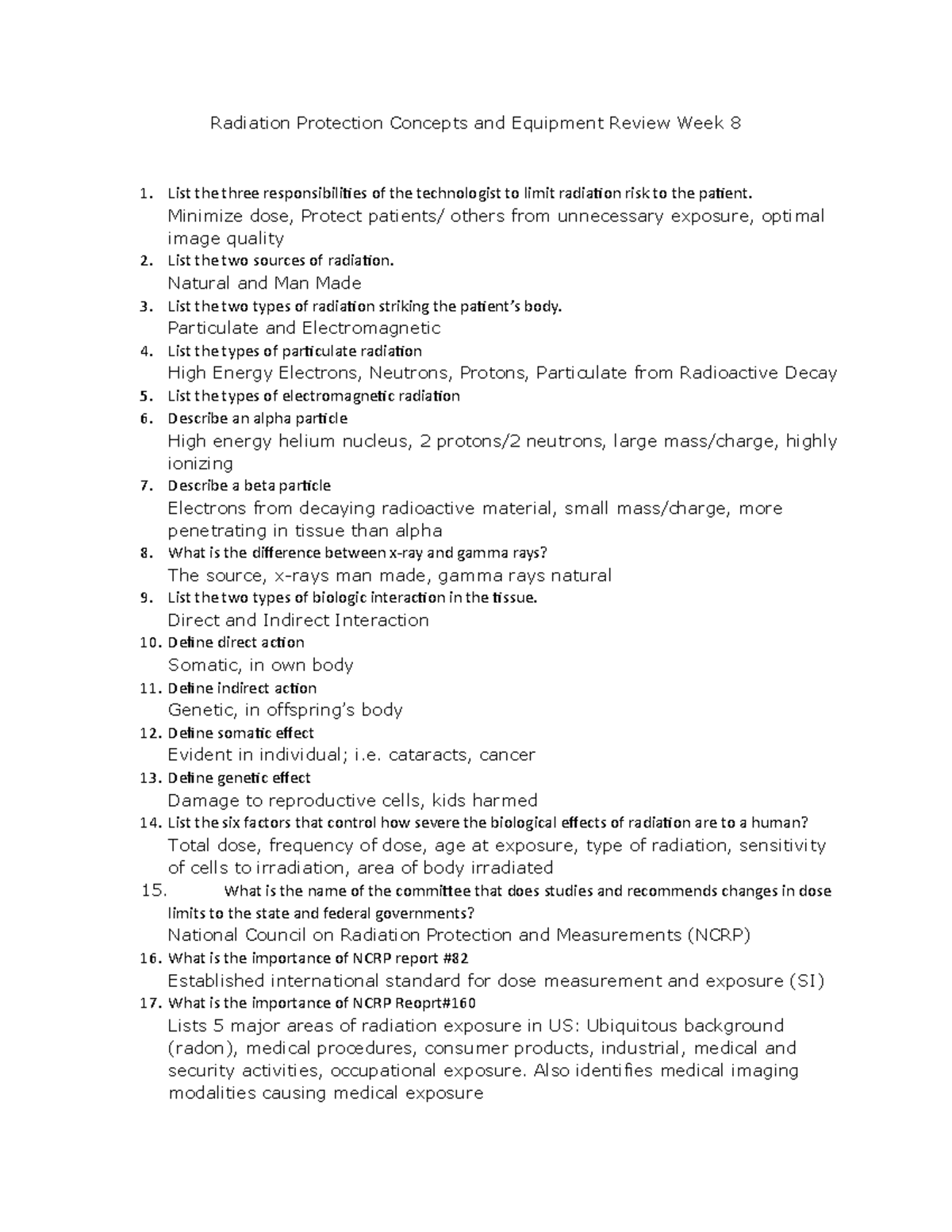 Radiation Protection Concepts and Equipment Review Minimize dose, Protect patients/ others