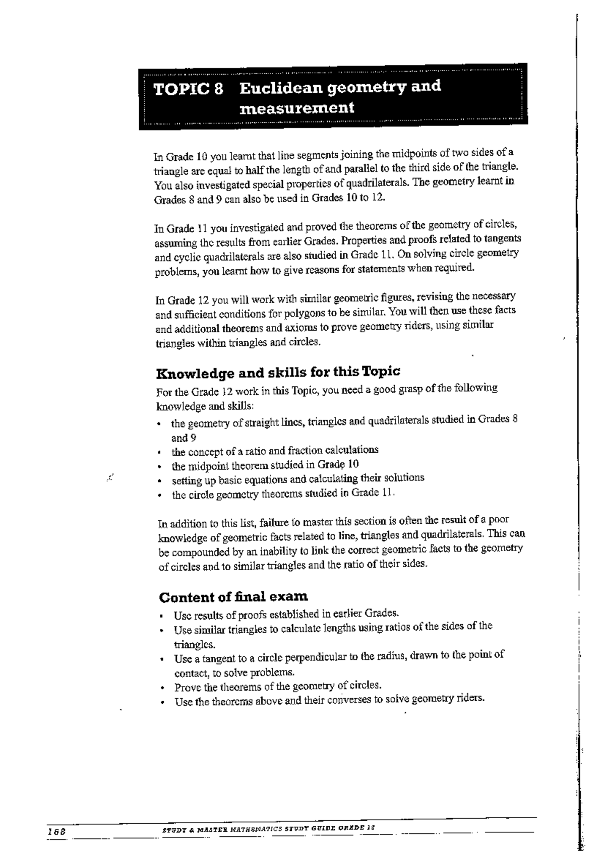 10. Grade 12 geometry hints - TOPIC 8 Euclidean geometry and ...