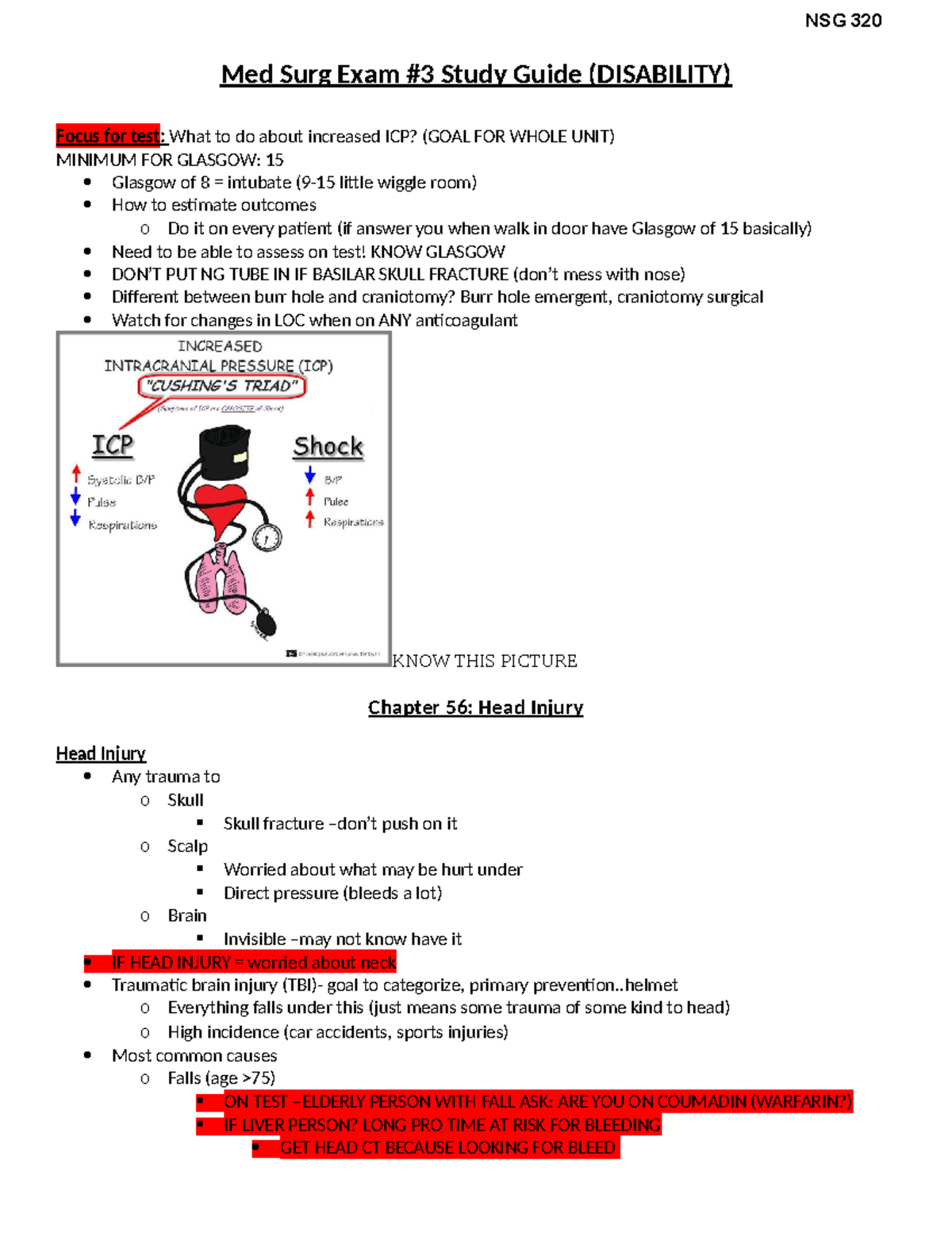 Med Surg Exam 3 Study Guide.docx (2) - Med Surg Exam #3 Study Guide ...