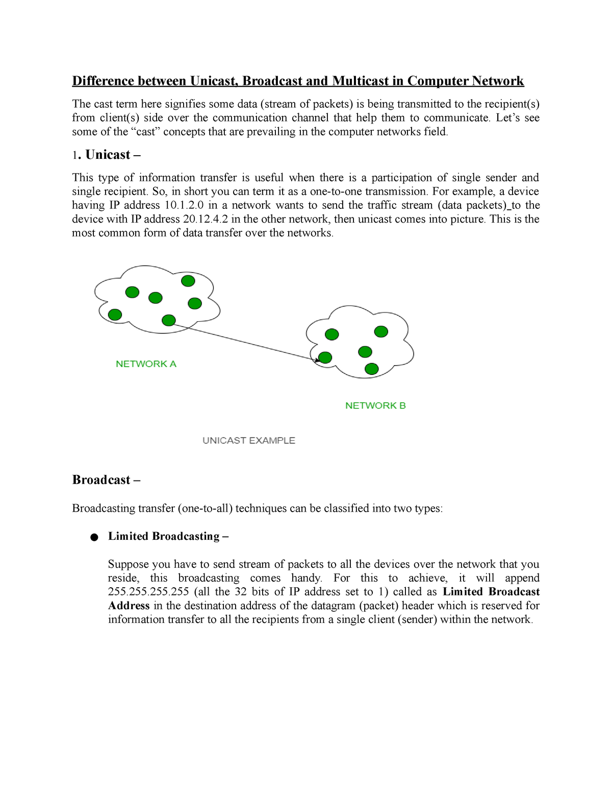 difference-between-unicast-broadcast-and-multicast-in-computer-network