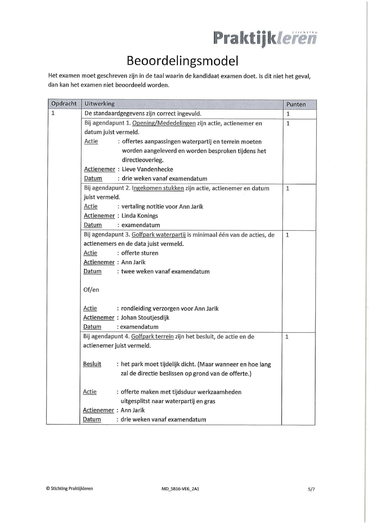 2A1 - Pdf Bestand - Beoordelingsmodel Het Examen Moet Geschreven Zijn ...