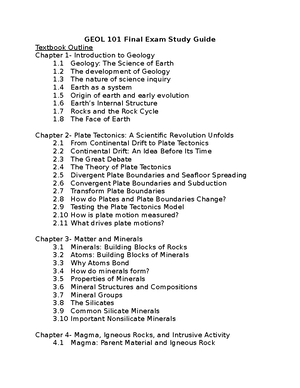 Geog 101 Module 14 - GEOL 101 - Studocu