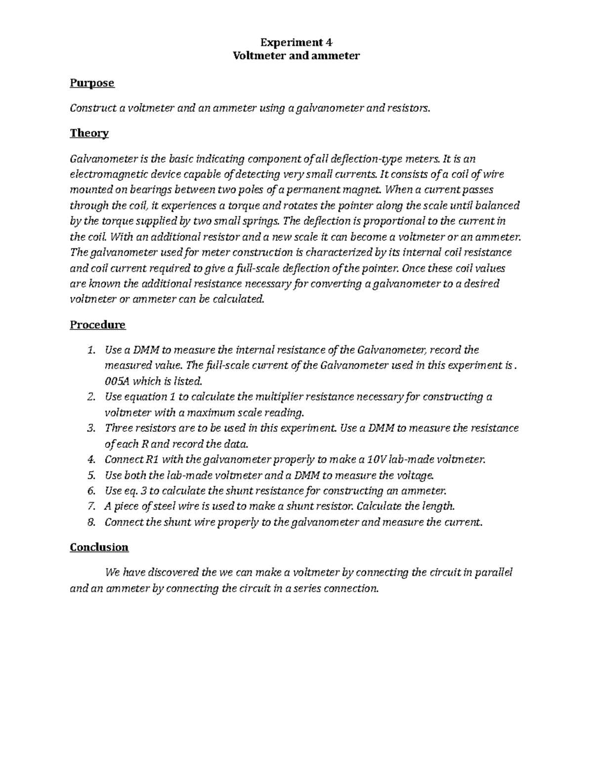 experiment-4-lab-report-example-experiment-4-voltmeter-and-ammeter-purpose-construct-a