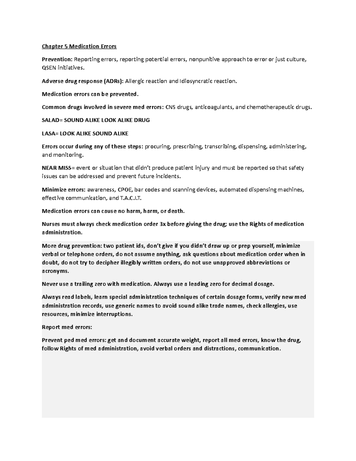 Notes 1 - Chapter 1 The Nursing Process and Drug Therapy Chapter 2 ...