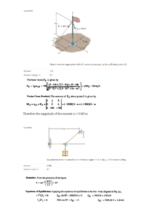 Static solution - Engineering mechanics - Studocu