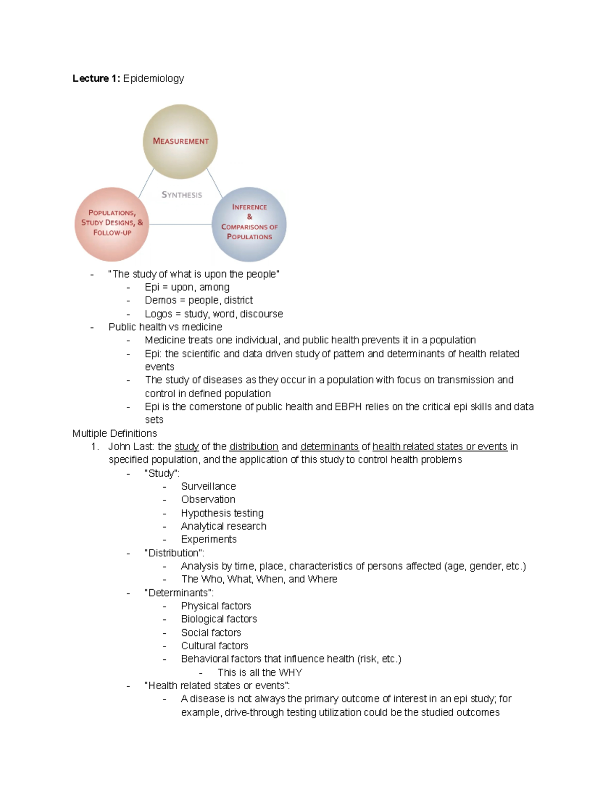 Lecture 1 Magid Lecture 1 Epidemiology The Study Of what Is Upon 