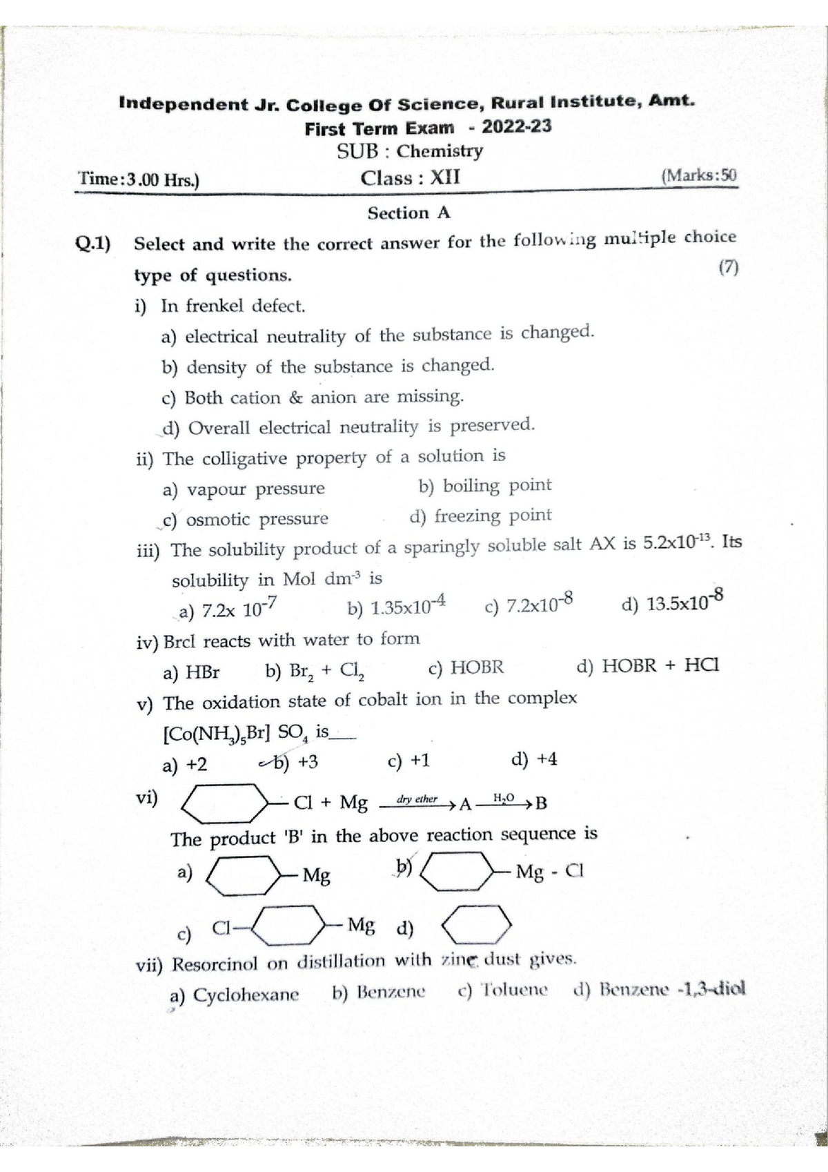 Chemistry 1st Term Paper - B.tech CSE - Studocu