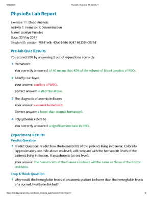 Exam View - Test Answer Key Chapter 13 - Chapter 13: Sensory System ...