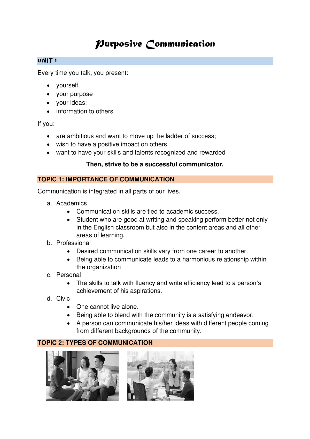 Purcomm - Midterms Reviewer - Purposive Communication Every time you ...