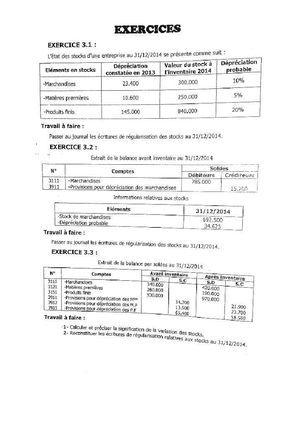 Exercice Corrige Comptabilite Approfondie - Exercice N°1 : Evaluation ...