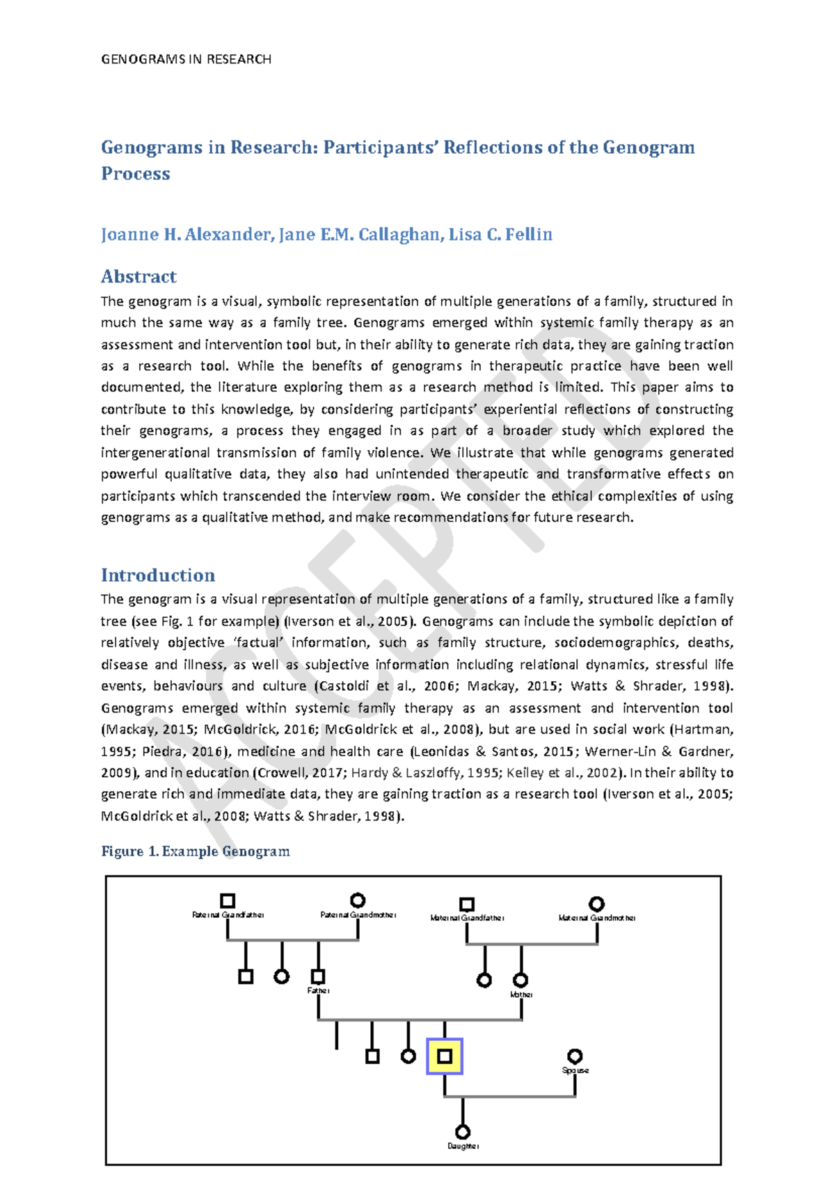 Genogramsin Research-Alexanderetal - Genograms in Research ...