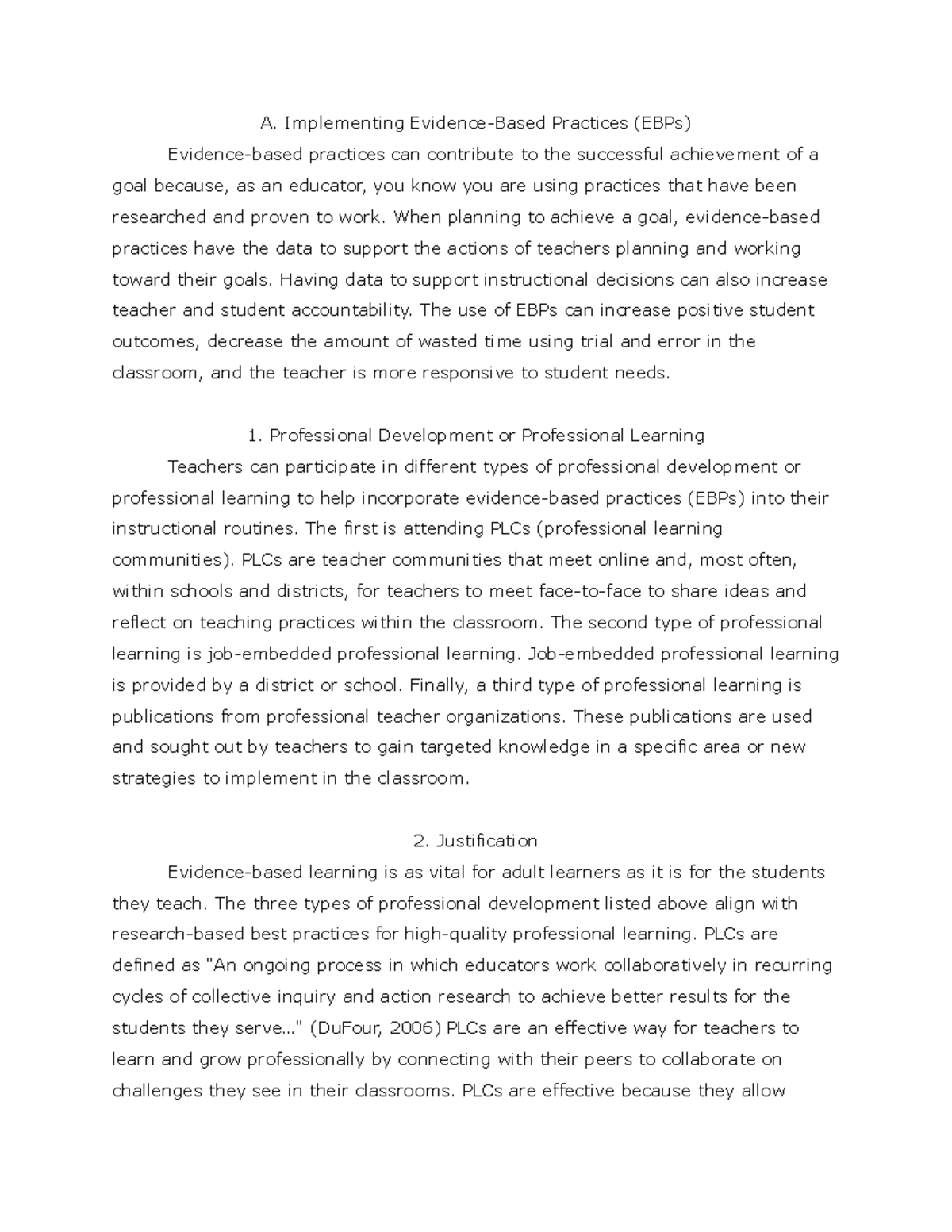 Reflective Practitioner - D182 - WGU - Studocu