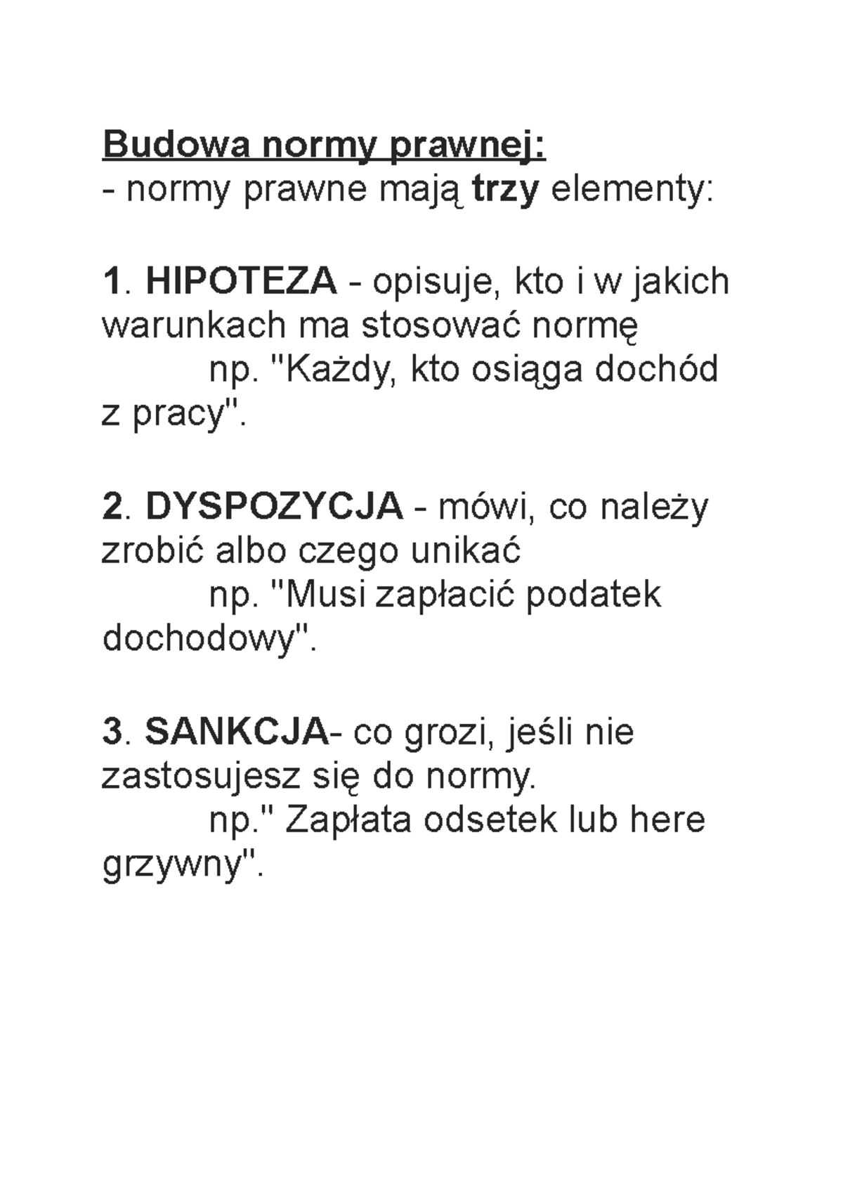 Budowa normy prawnej - Podstawy prawa - Budowa normy prawnej: normy ...