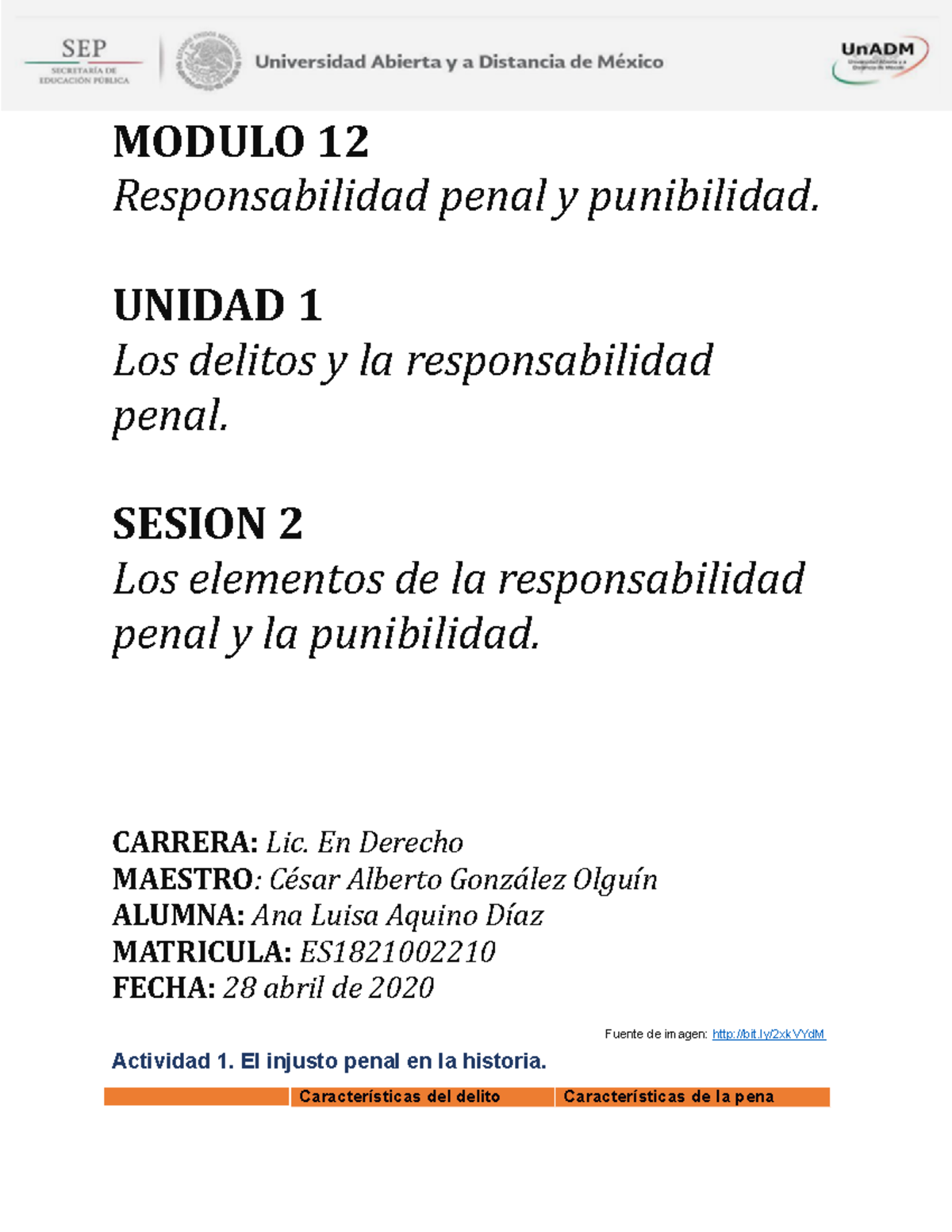M12 U1 S2 ANAD - Actividades - MODULO 12 Responsabilidad penal y ...