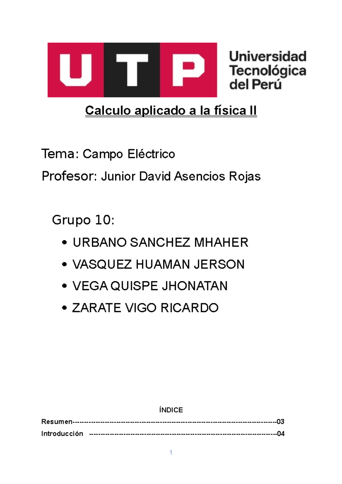 Proyecto De Caf2 -avance - Calculo Aplicado A La Física II Tema: Campo ...