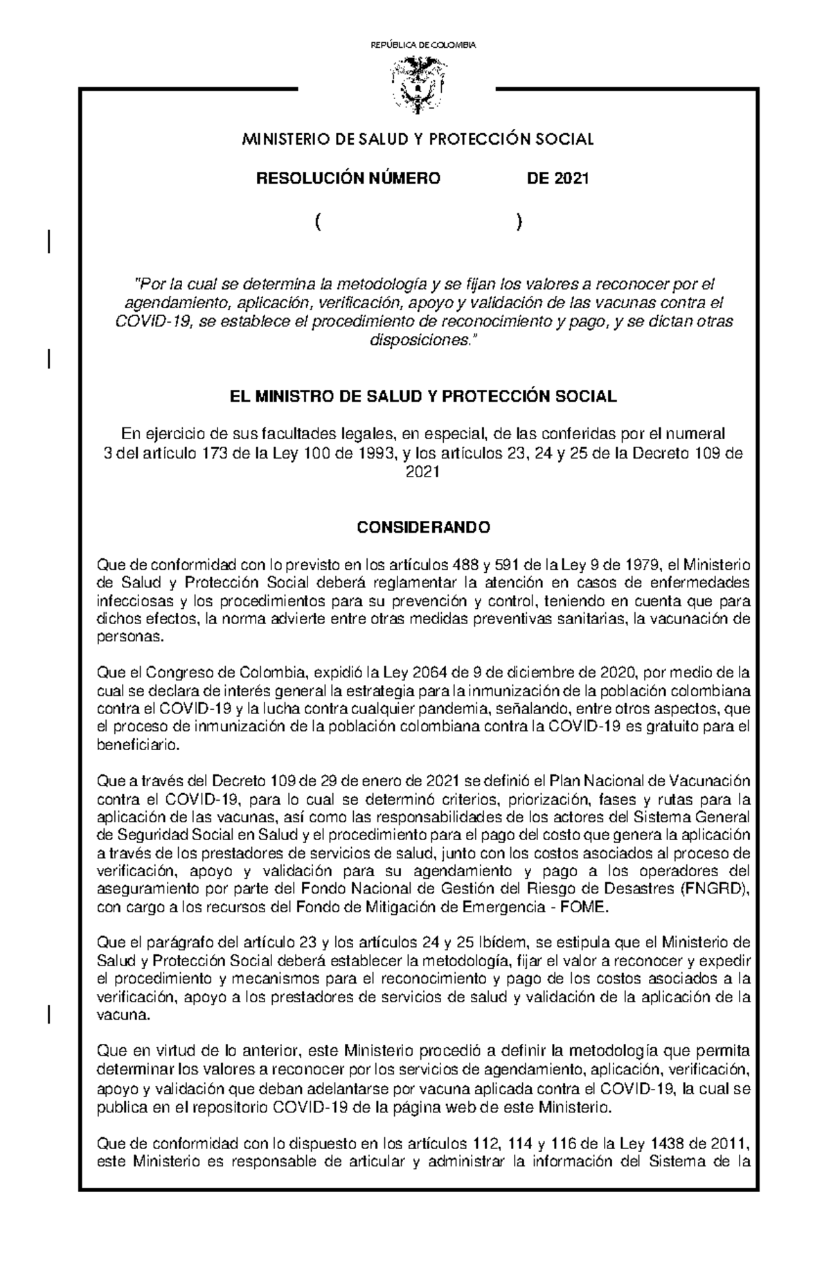 Valores Vacuna Para Saber Como Facturar REP BLICA DE COLOMBIA 