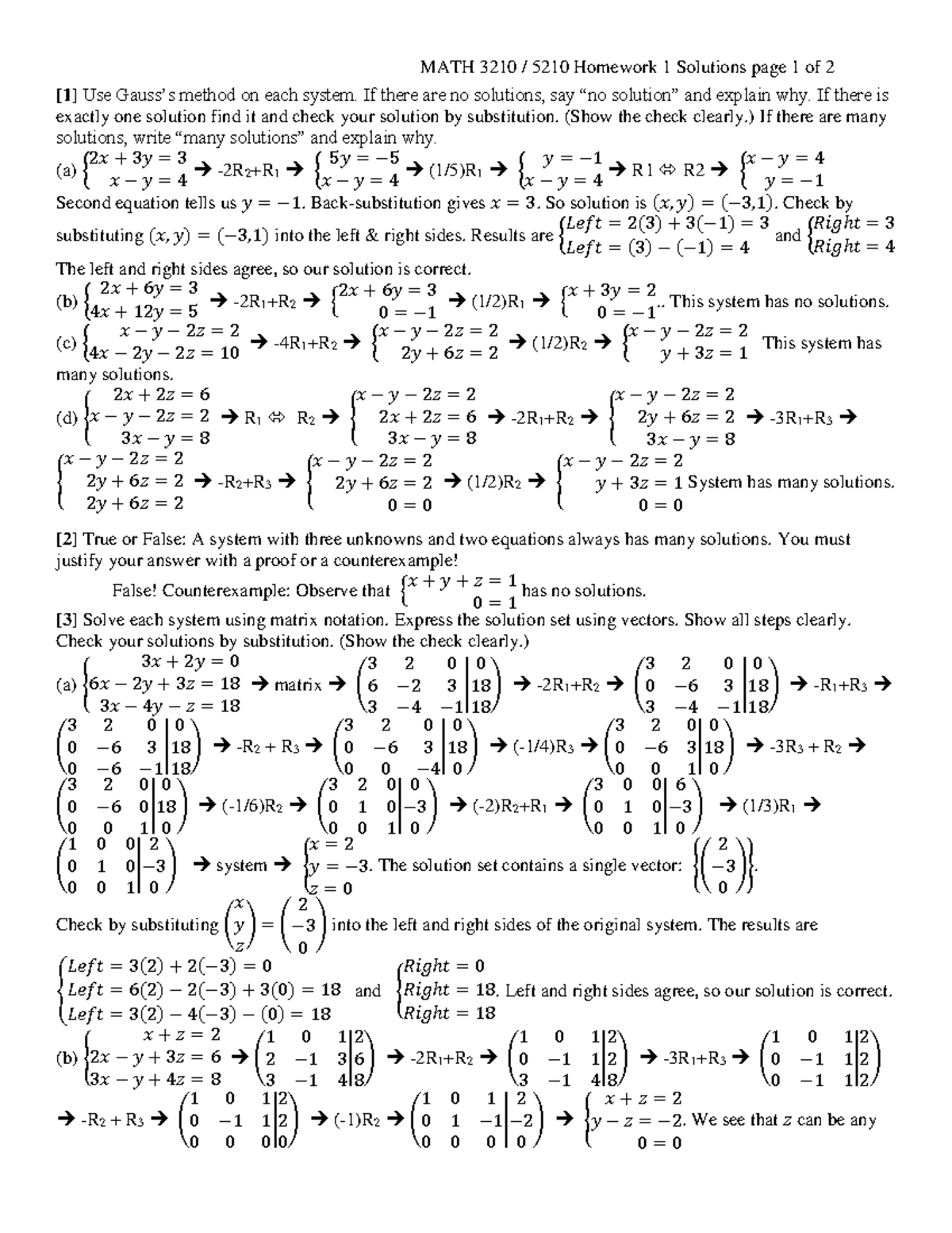 H01s MATH 3210 and MATH 5210 linear algebra 2014 2015 - MATH 3210 / ...
