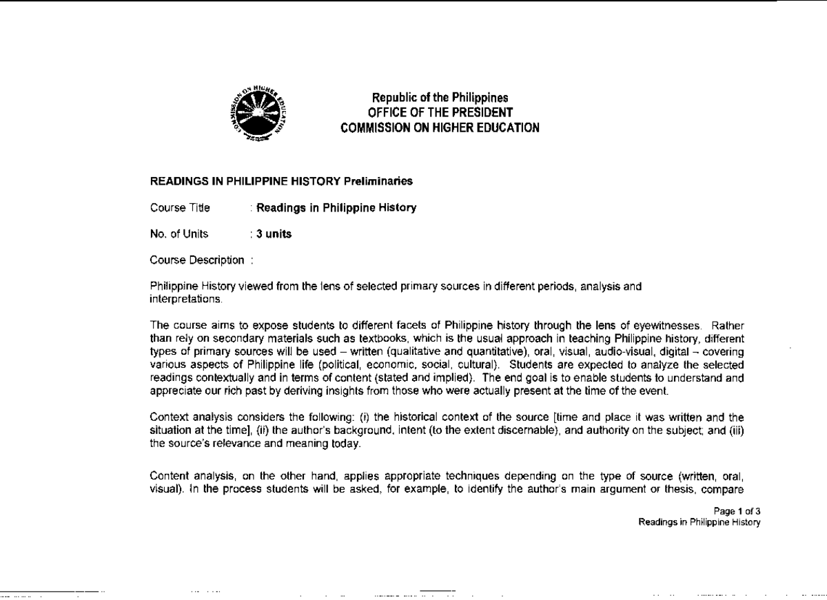 Readings in Philippine History Mathematics in the Modern World LSPU