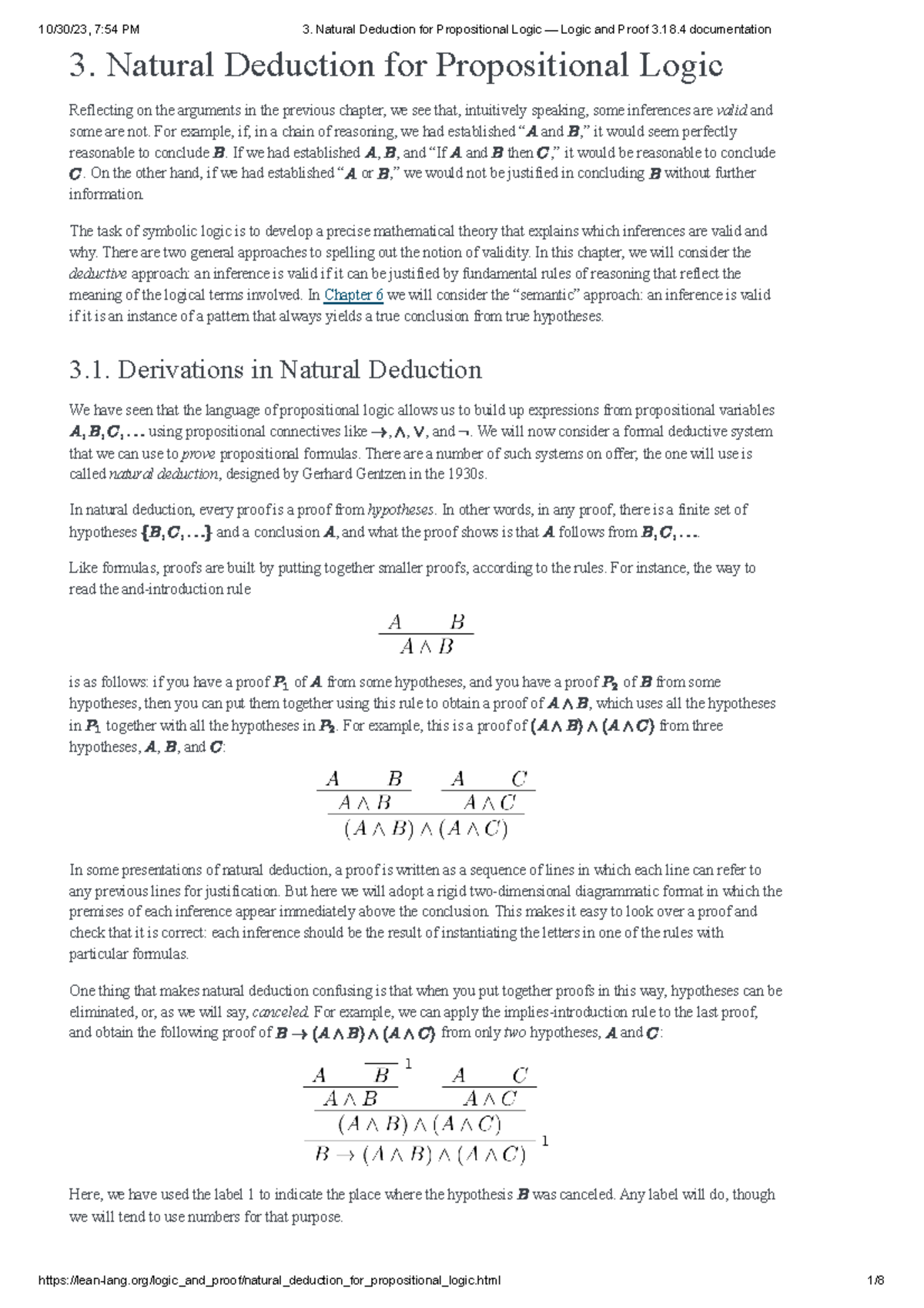 3. Natural Deduction For Propositional Logic — Logic And Proof 3.18.4 ...