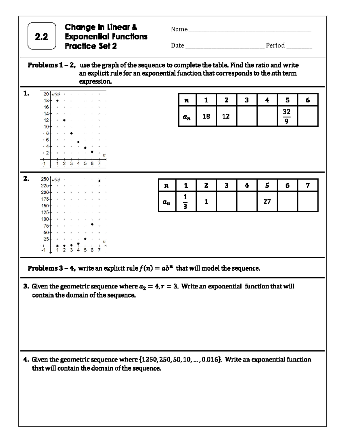 Geometric and arithemtic sequences 2.12 ap precalc - Studocu