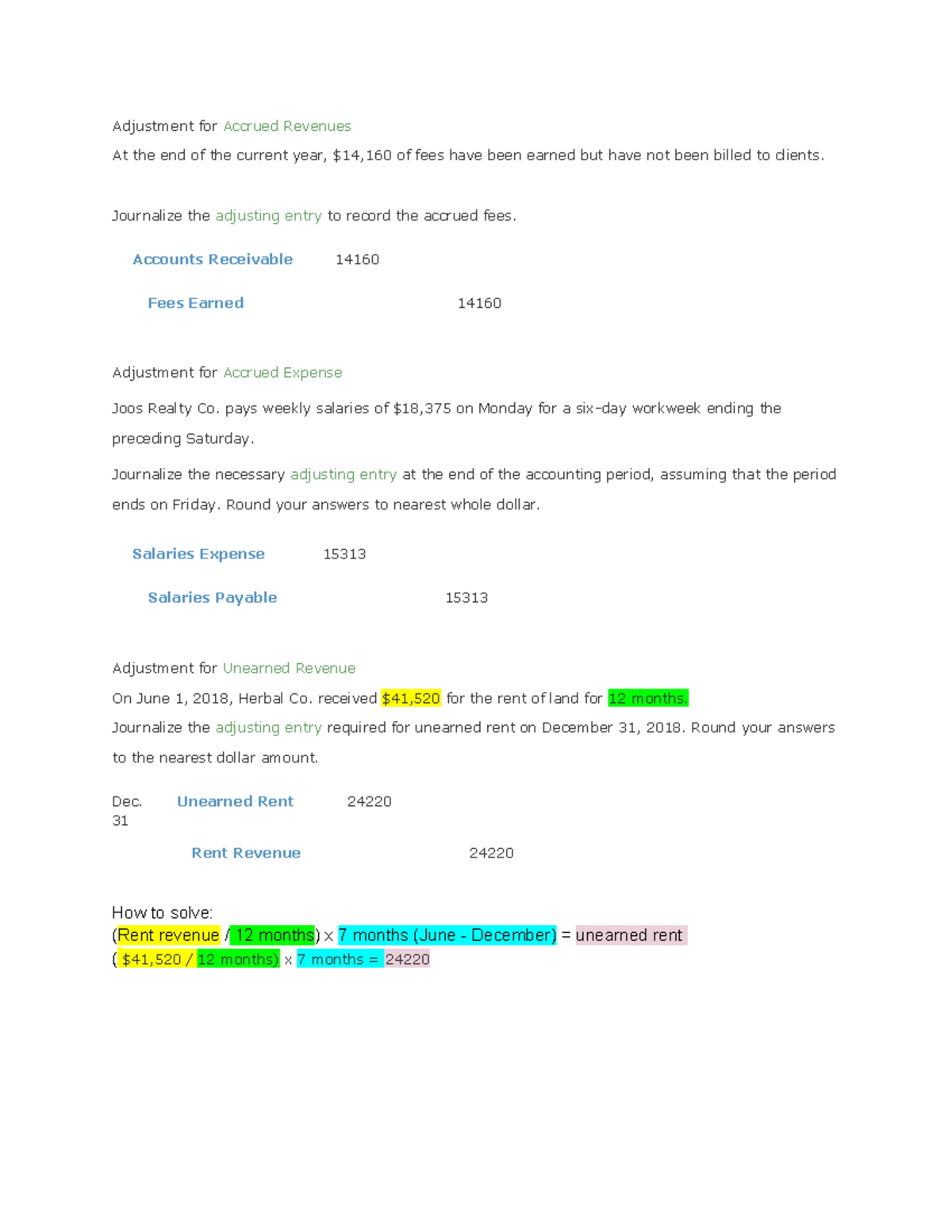 Acct 2401 Hw Chapter 3 Lecture Notes For Intro To Accounting With