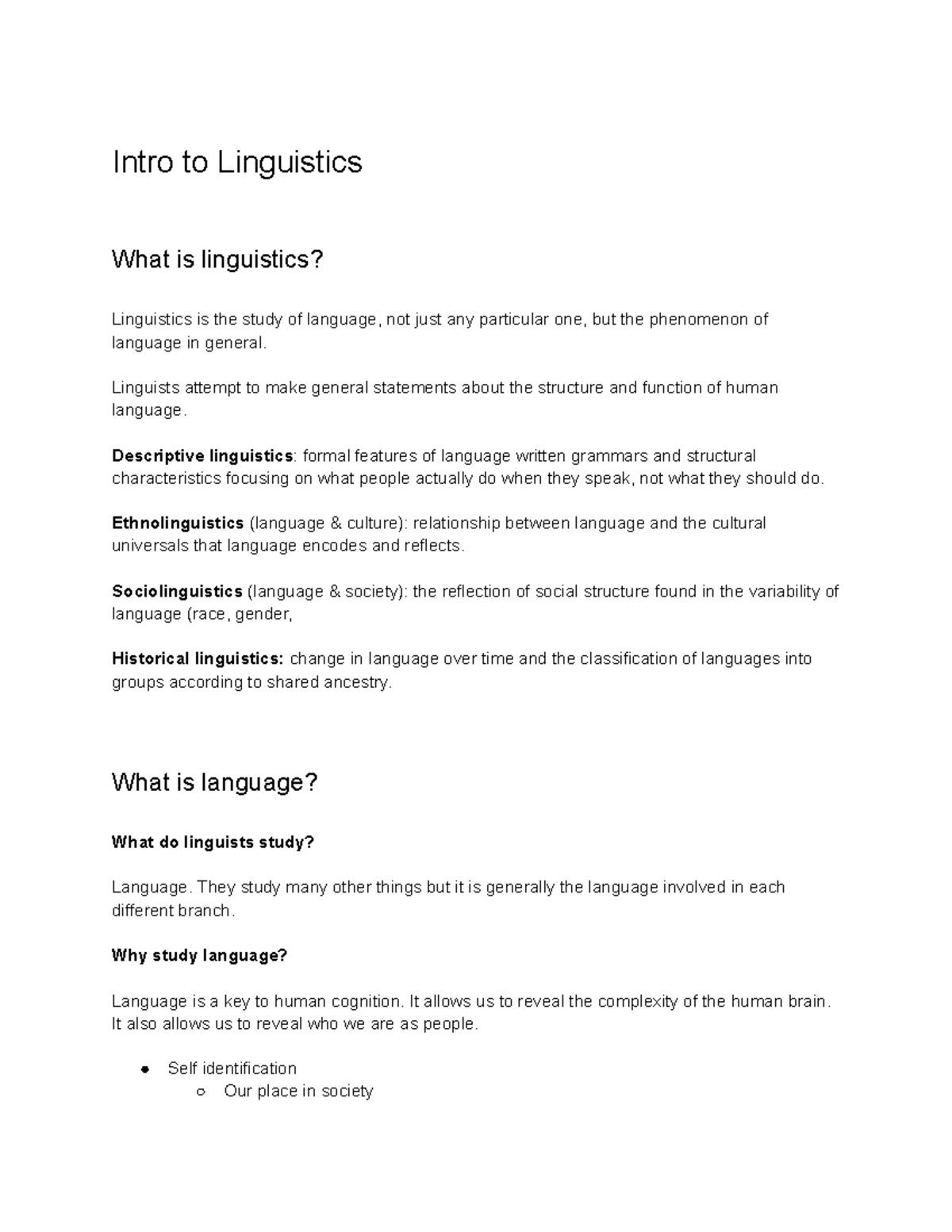 ideas for linguistics thesis