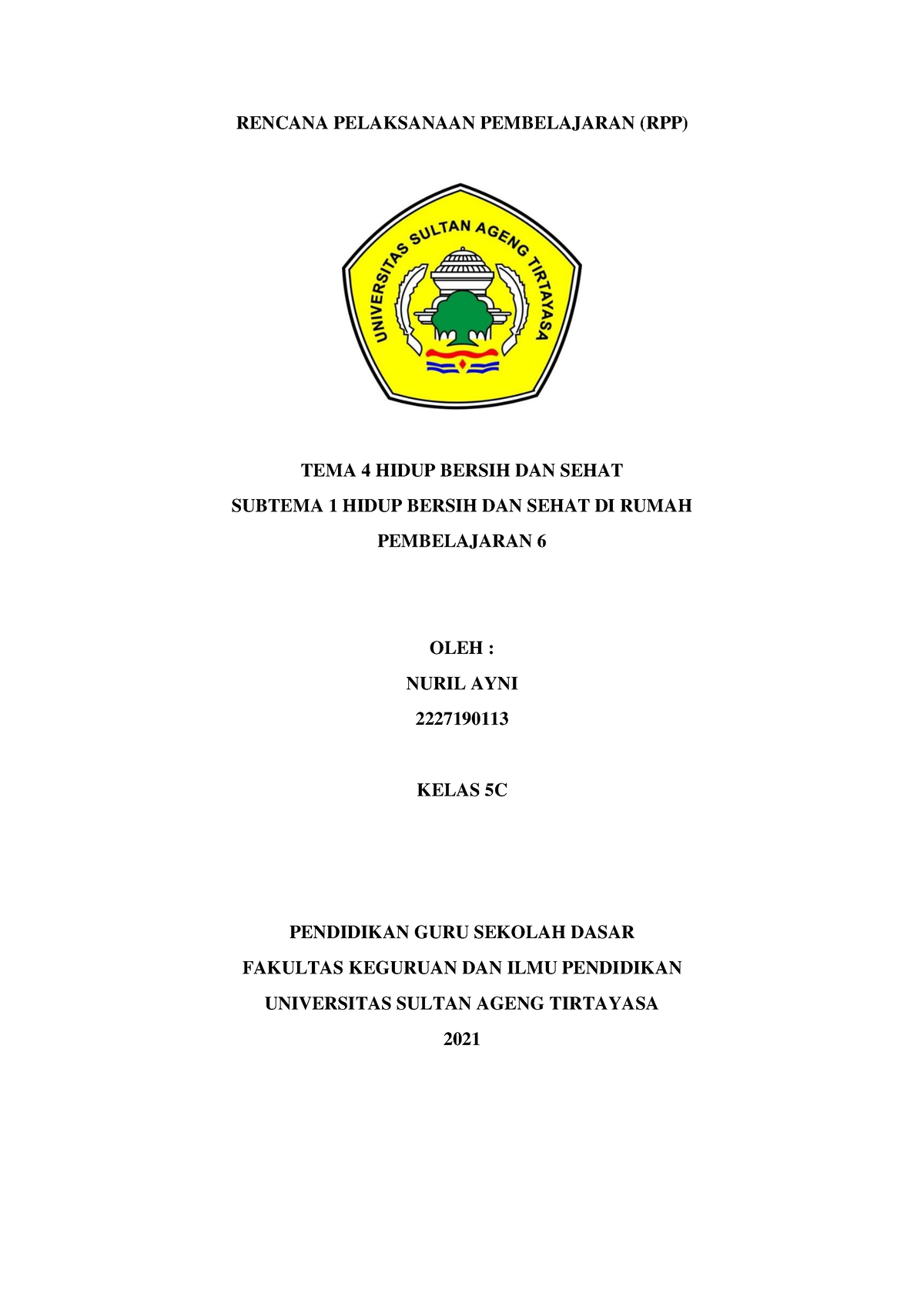 Rpp Kelas 2 Tema 4 Subtema 1 Pembelajaran 6 Rencana Pelaksanaan Pembelajaran Rpp Tema 4 2962