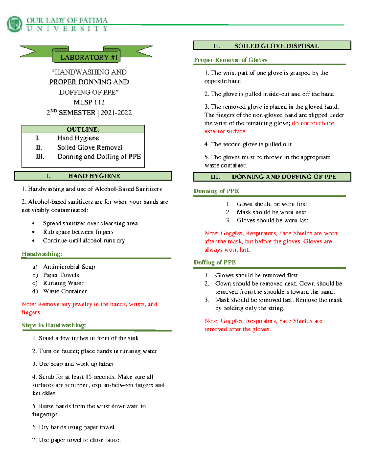 MLSP112 Prelim Laboratory - 00000 Handwashing and use of Alcohol-Based ...