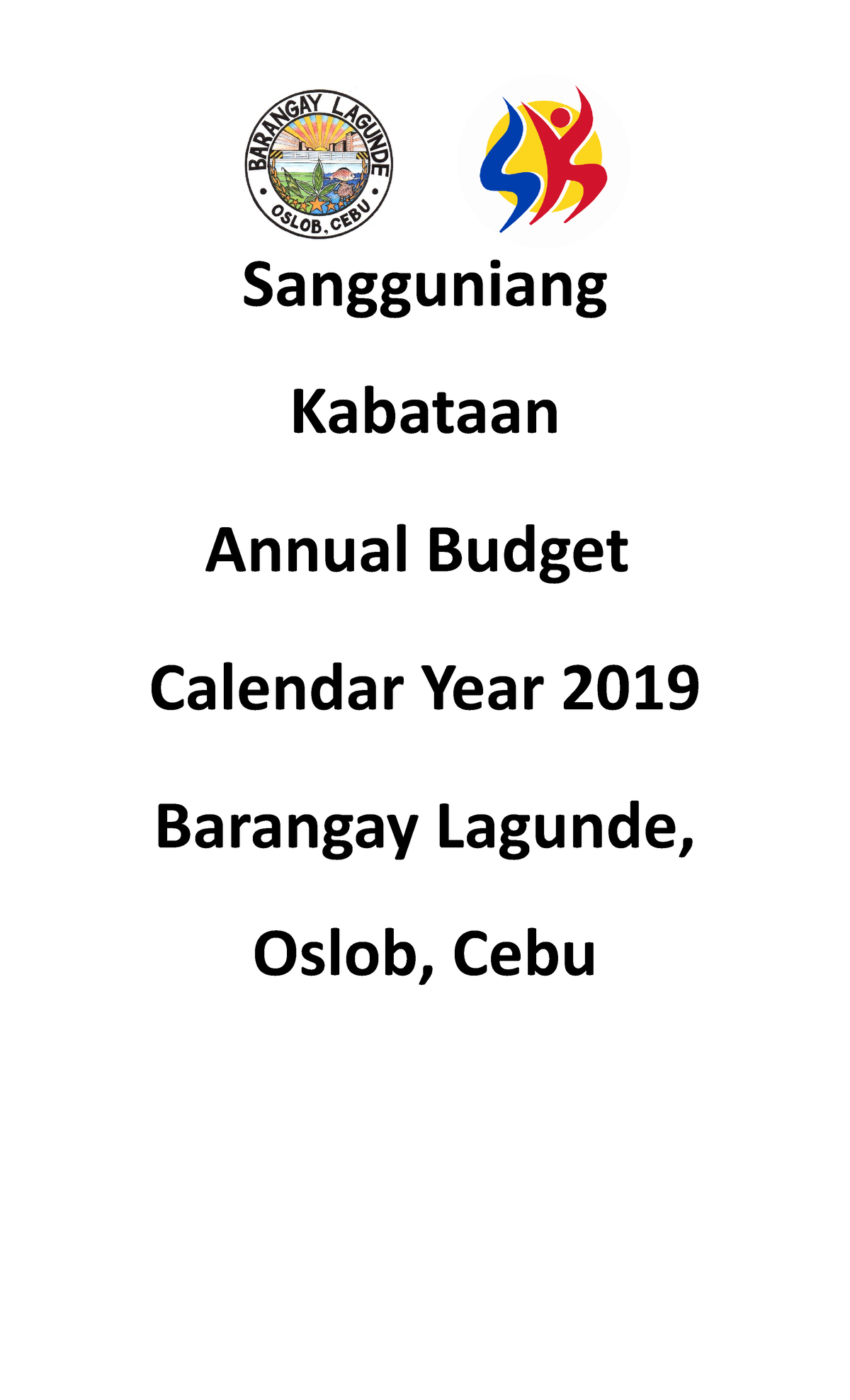 2019 SK Lagunde Annual Budget - Sangguniang Kabataan Annual Budget ...
