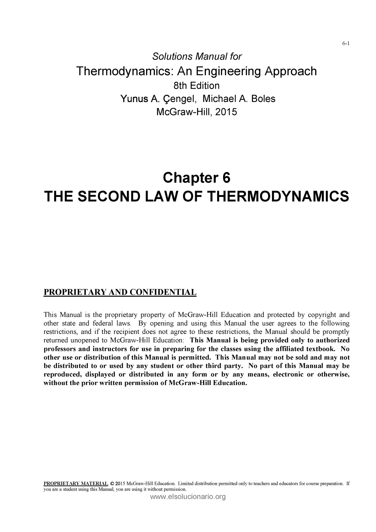 Cap6 edicion 8 cengel - APUNTES - PROPRIETARY MATERIAL 15 McGraw-Hill ...