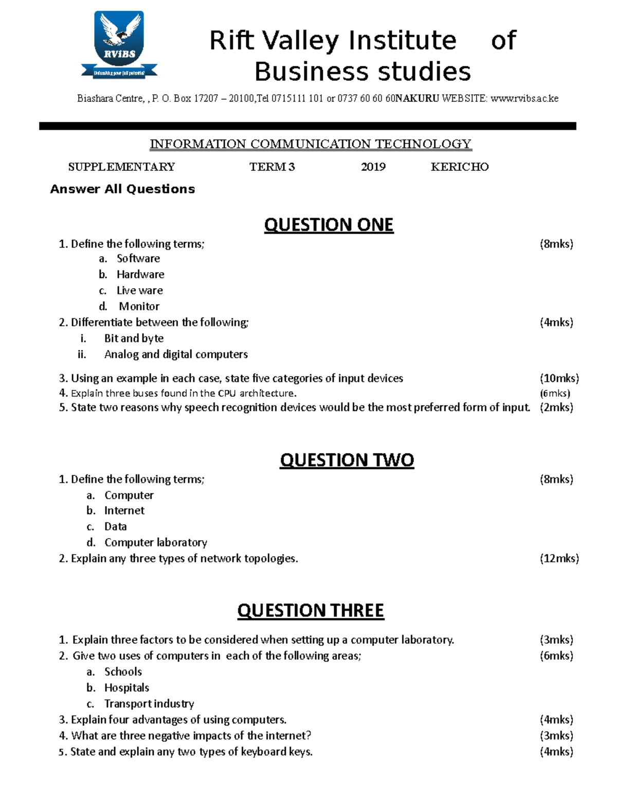 Ict supplementary opi information communication technology