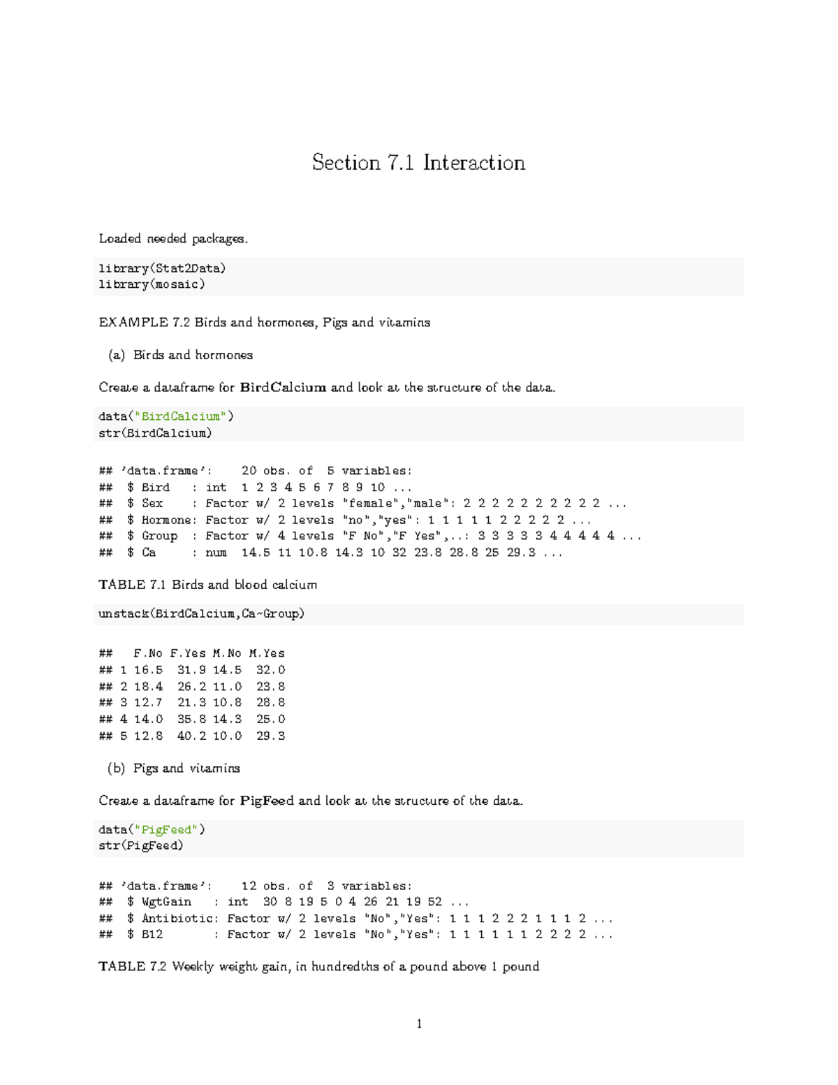 stats R script coding - Section 7 Interaction Loaded needed packages ...