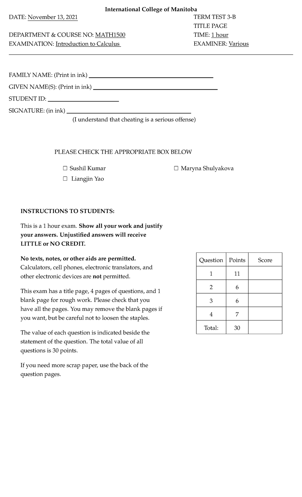 Midterm 3 Math1500 Sol B Fall 2021 Date November 13 2021
