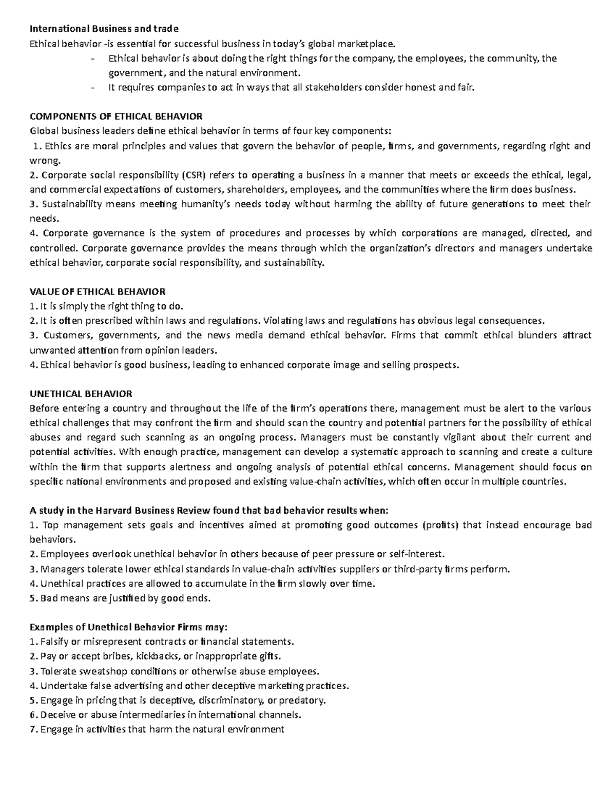 IBT- Midterm- Notes - IBT - International Business and trade Ethical ...