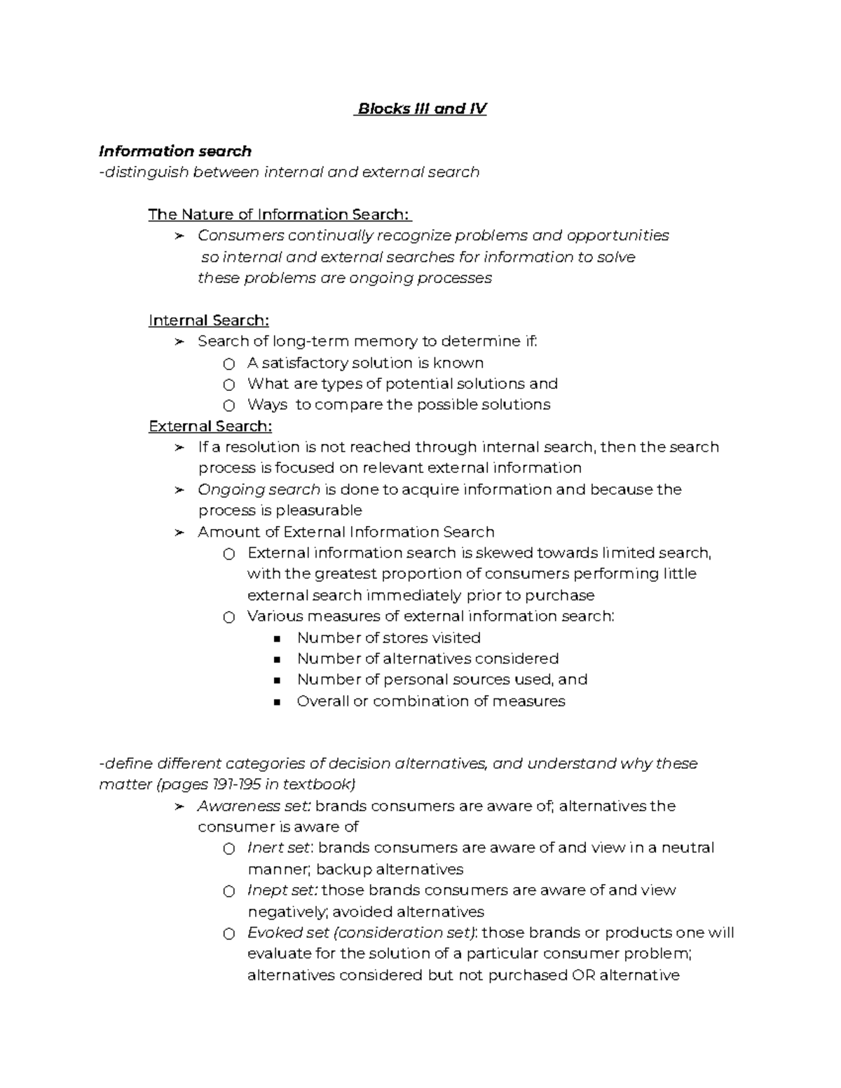 Consumer Behavior Study Guide Final Exam - Blocks III And IV ...