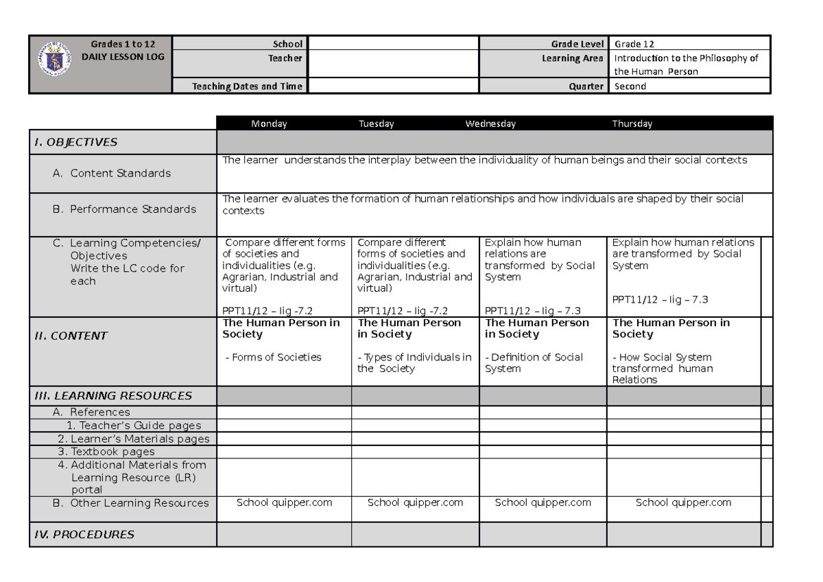 PPT Q2 Week g Forms of Society and Social Systems - Grades 1 to 12 ...