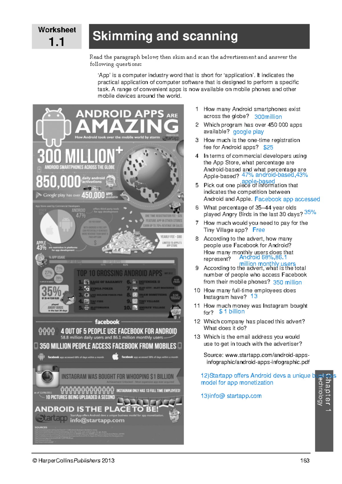 Tutorial 5 Reading Skills Chapter 1 Technology 1. Skimming and