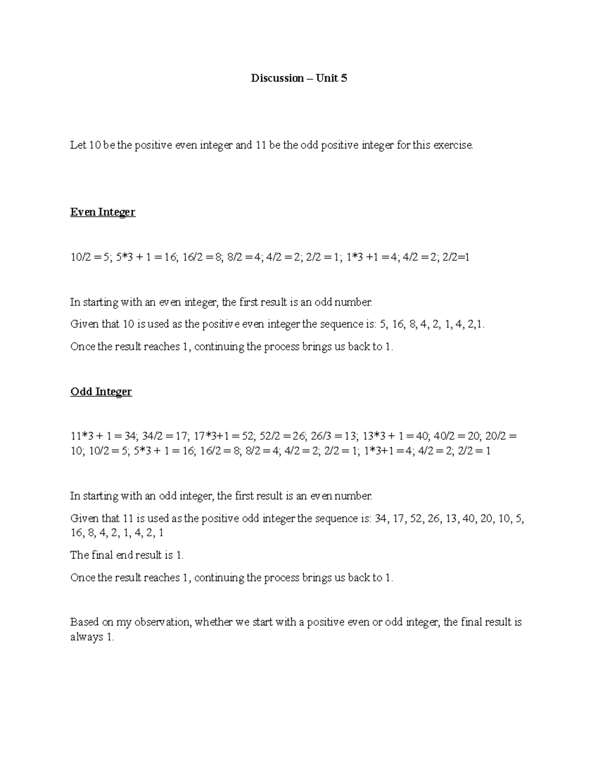 math 1302 written assignment unit 5