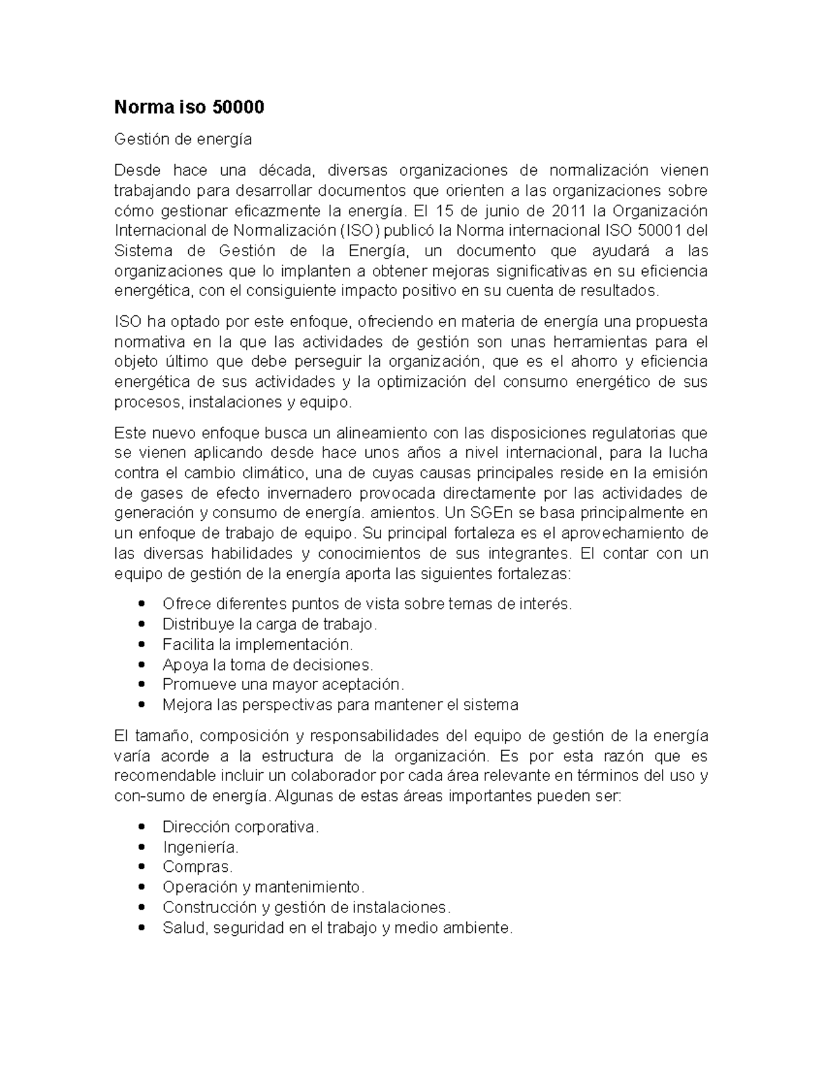 Norma iso 50000 - Norma iso 50000 Gestión de energía Desde hace una ...