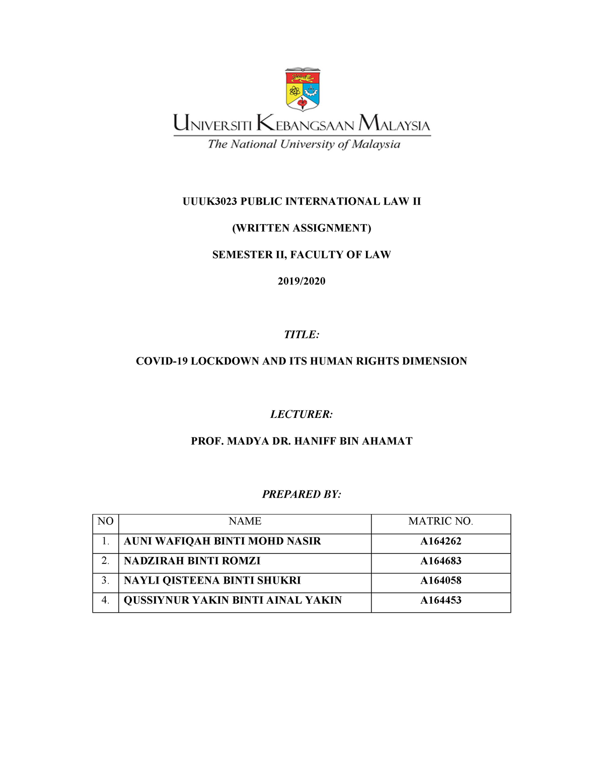 written-assignment-pil-ii-covid-19-and-human-rights-dimension