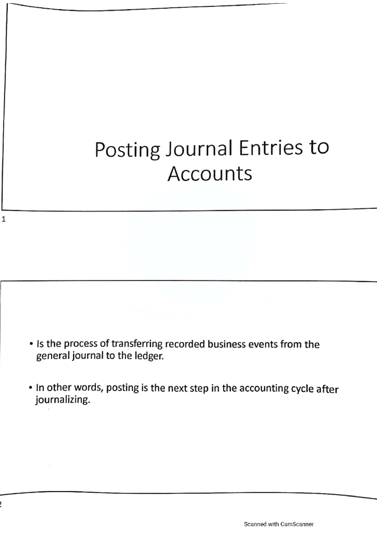 Posting journal entries to accounts Accounting Studocu
