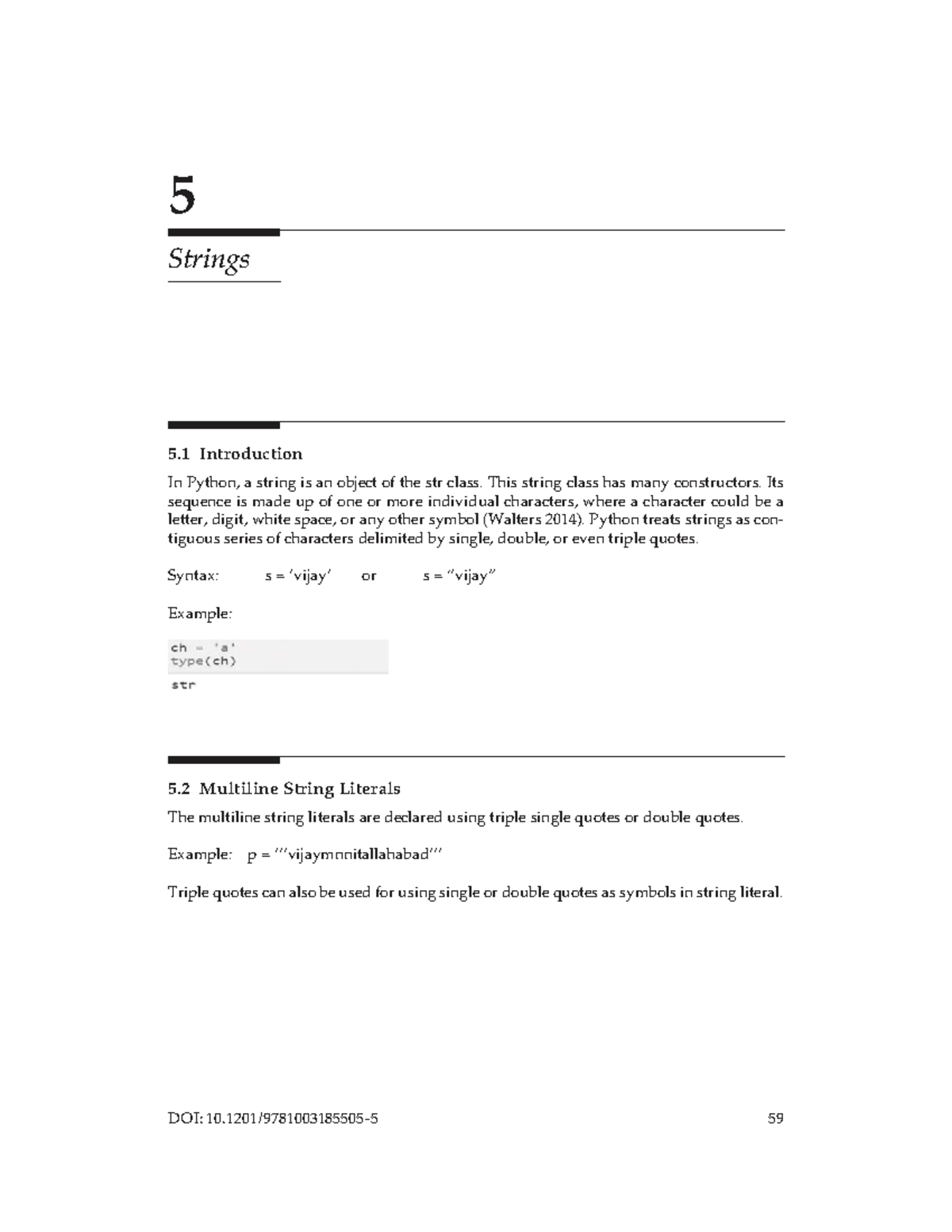 5. Strings - intro - DOI: 10/9781003185505-5 59 5 Strings 5 ...