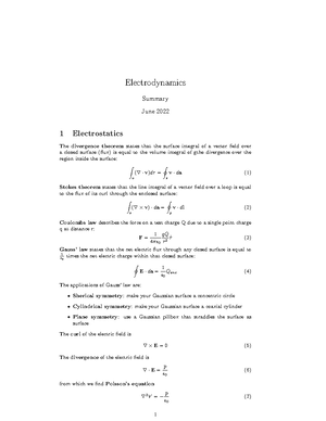 EM03 - Summary - Introduction to Electrodynamics - 1 Chapter 3 Special ...