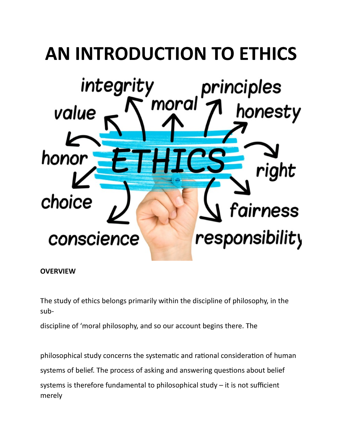 importance of ethics in society essay