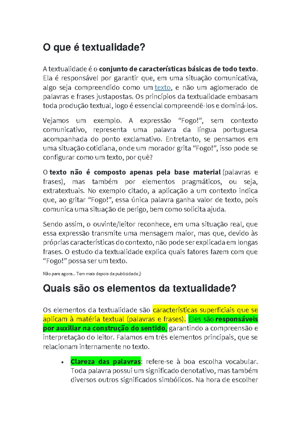 O que é textualidade - ytjtyj - O que é textualidade? A textualidade é ...