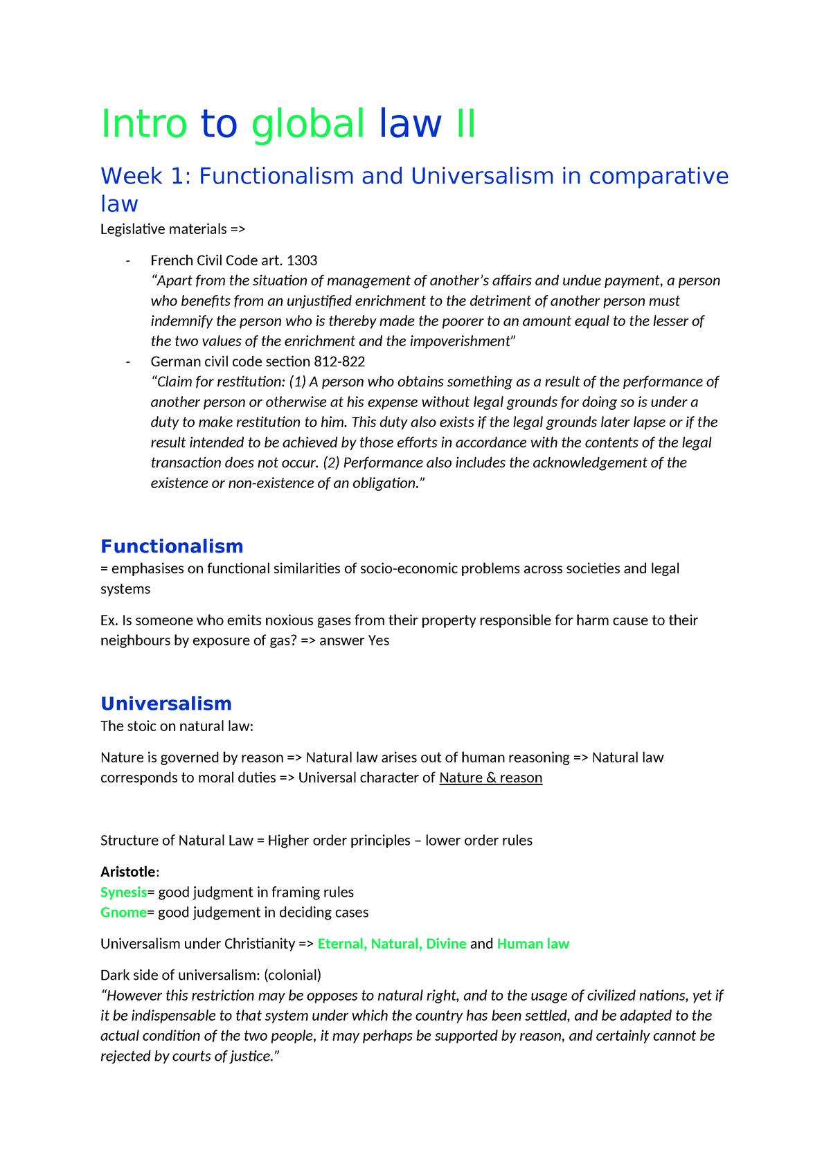 thesis global law