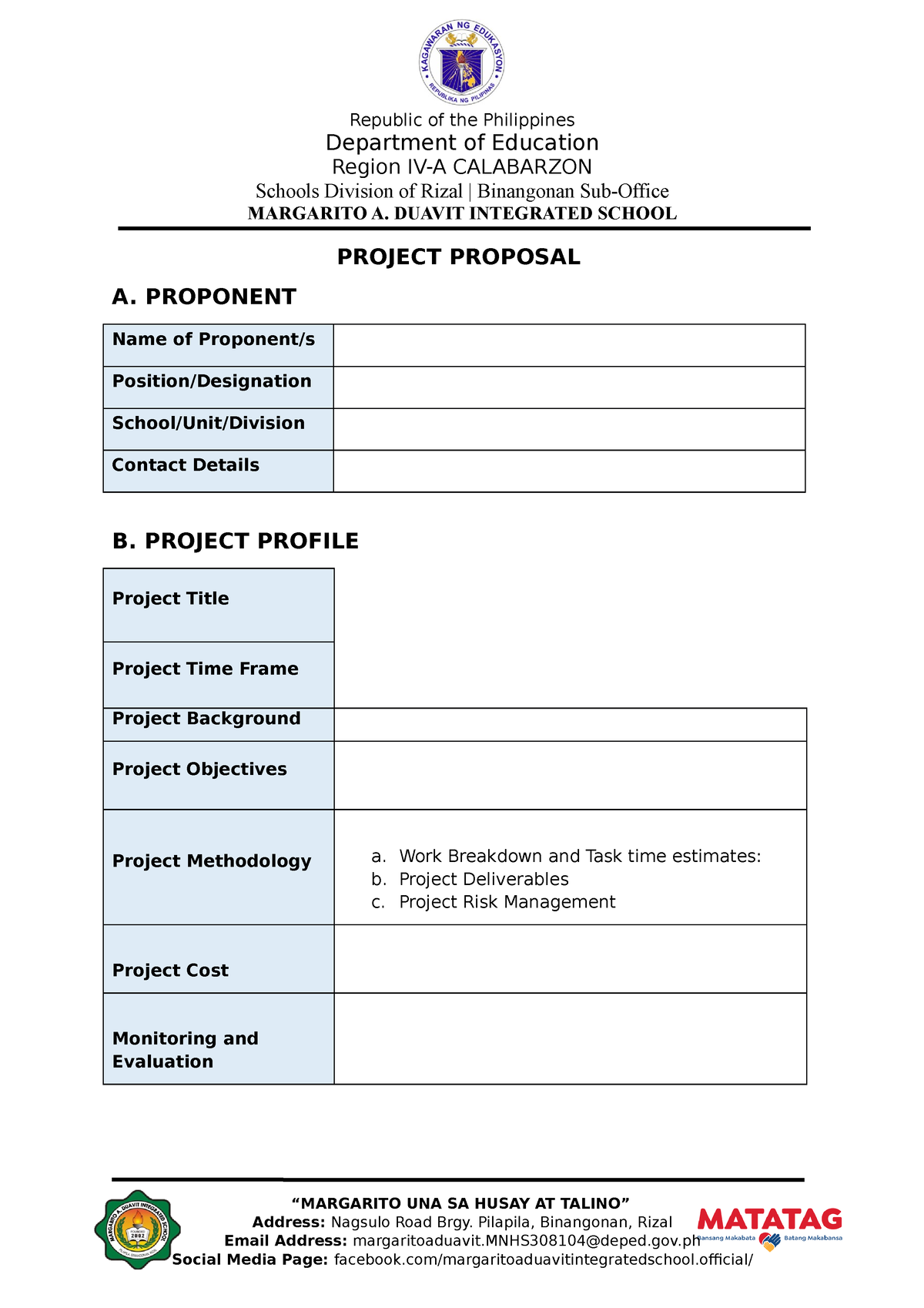 project proposal about education in the philippines