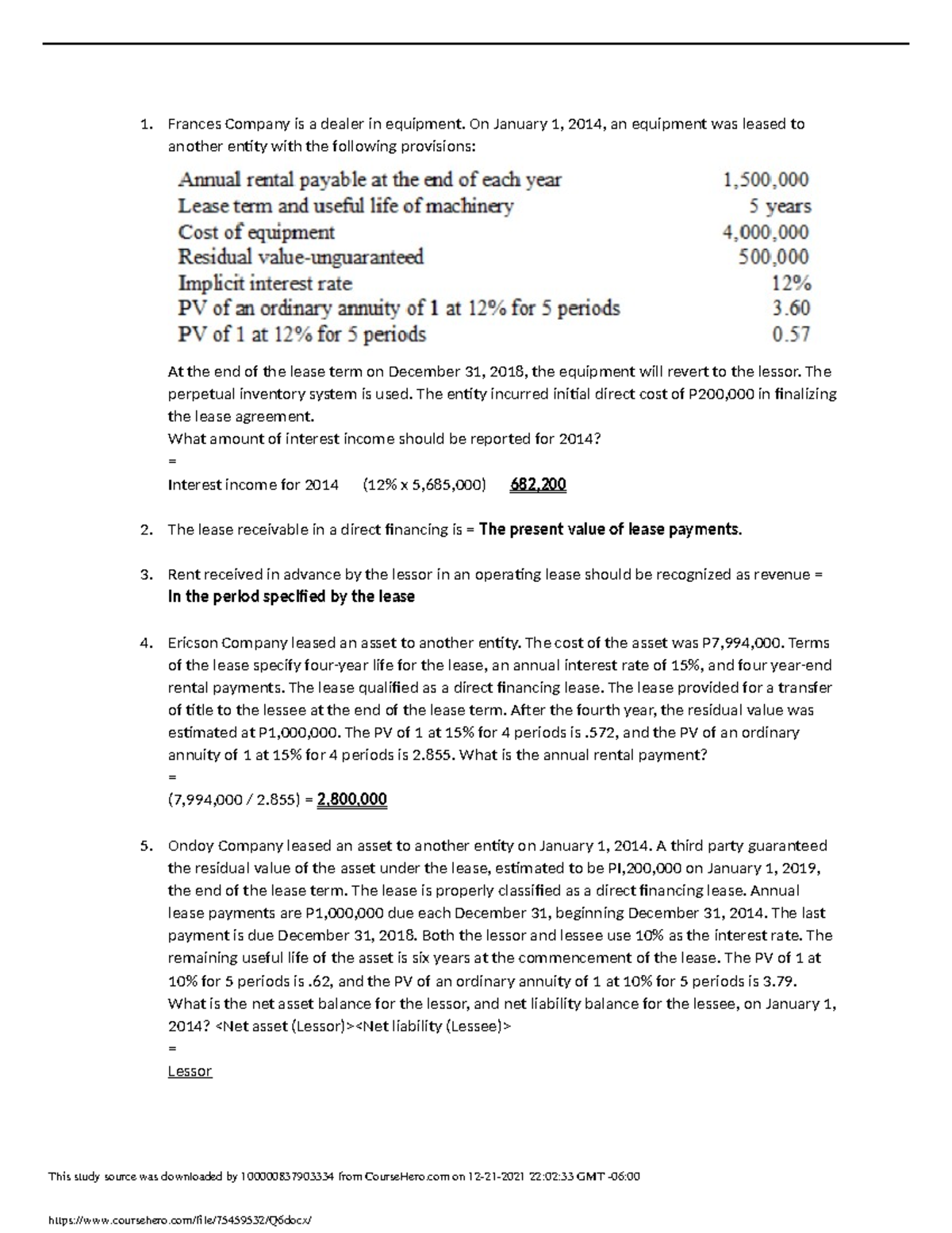 Share based equity financing practice problems BS accountancy Studocu