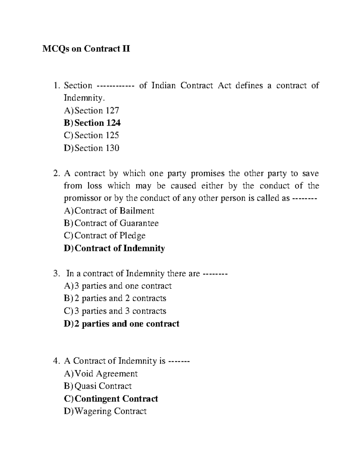 mcqs-on-contract-ii-mcqs-on-contract-ii-section-of-indian-contract