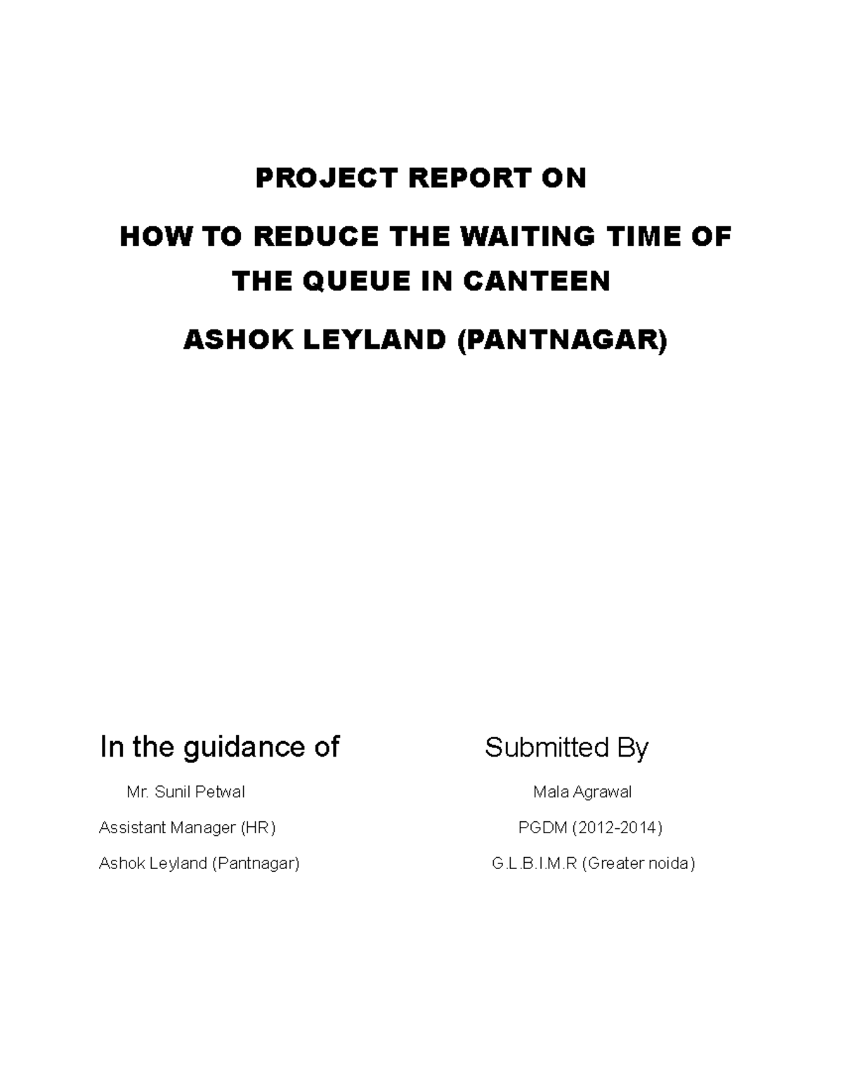 project-report-on-queue-management-of-ashok-leyland-project-report-on